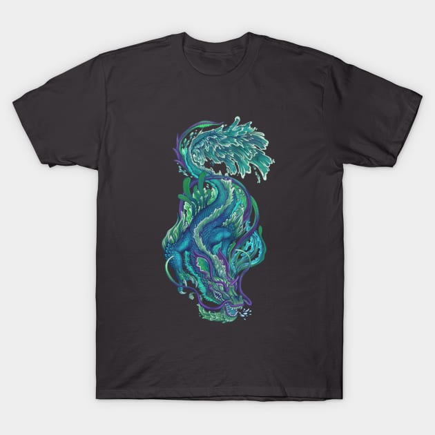 Imperial Water Dragon II T-Shirt by LauralienArt